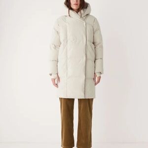 Frank And Oak The Hygge Puffer White Coat